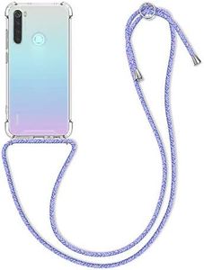 kwmobile Carcasa Compatible con Xiaomi Redmi Note 8 (2019/2021) Funda con Cuerda - Funda con Correa Colgante - Cordón Ajustable - Bordes elevados