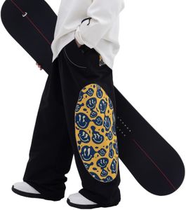 SNOWVERB Women Men Ski Baggy Cargo Knee Reflective Graphic Panel Casual Snow Pants Waterproof Loose Fit Snowboard Pants