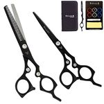 Washi Beauty - Black Diamond Ice Set - 5.5” Shear, 30 Tooth Thinner, Razor, Case