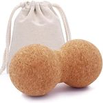 Cork Peanut Massage Ball, Peanut Double Lacrosse Massage Ball for Deep Tissue Muscle Massage, Myofascial Release, Trigger Points, Muscle Knots, and Yoga Therapy