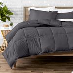 Bare Home Comforter Set - Queen Size - Ultra-Soft - Premium 1800 Series - All Season Warmth (Queen, Forged Iron Grey)