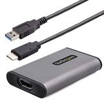 StarTech.com USB 3.0 HDMI Video Capture Device, 4K 30Hz Video Capture Adapter/External USB Capture Card, UVC, Live Stream, Screen Recorder, Works w/USB-A, USB-C, TB3 - Windows/Mac (4K30-HDMI-CAPTURE)