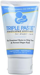 Triple Paste Diaper Rash Cream, Hypoallergenic Medicated Ointment for Babies, 2 oz (Pack of 3)