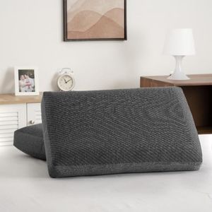 Wakefit Memory Foam Pillow | 1 Year Warranty | Orthopedic Pillows for Neck Pain, Memory Pillow for Sleeping (23 x 15 x 4 inch, Set of 2 - Dark Grey, Medium - Regular)