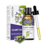 AESHORY Clary Sage Essential Oil 100ml, 100% Pure Natural Clary Sage Essential Oils for Diffuser for Home, Humidifier, Aromatherapy, Sleep, Relax, DIY Candle Making