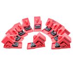BearLOTO Circuit Breaker Lockout Device, Clamp-on Single Pole Breaker Lock Out Device, Lock with Padlock onto Electrical Board, OSHA Compliant, Tamper Proof, Red, 10 Pack, 120/277 Volt