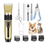 kaltagled Dog Shaver Clippers Low Noise Rechargeable Cordless Electric Quiet Hair Clippers Set for Dogs Cats Pets