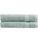 Christy Refresh Blue Bath Towels | Set of 2 | Quick Dry | Tonal and Stylish | Soft Plush Large Bathroom Towels | Absorbent Shower Towels | 100% Cotton 550GSM | Machine Washable | Duck Egg