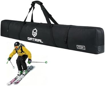 TVDARMO Ski Bag Full Padded for Air Travel, Single Ski Waterproof and Durable up to 170cm Perfect for Skiing, Travel, Storage and Transport