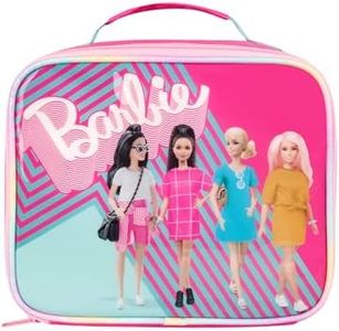 Barbie Dream Insulated Kids Lunch Bag with Handle, Official Merchandise by Polar Gear, 600D Polyester Rectangular Food Cooler Reusable Thermal Cool Bag for School Nursery Snacks Picnic