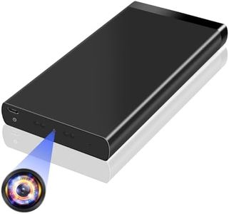 Cámara Espia Oculta, 10000mAh Mini Camaras Espias Powerbank, 1080P HD Micro Camara de Vigilancia para Coche Grabar 50 Horas con Visión Nocturna Detección de Movimiento
