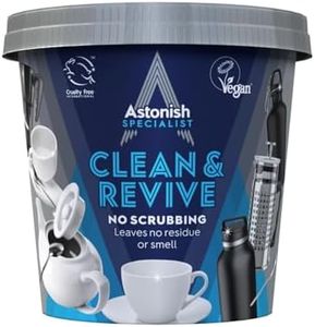 Astonish Specialist Clean & Revive Foaming Powder For Tea Pots, Coffee Mugs, & Stainless Steel - Removes Tough Ingrained Stains Left By Dishwashers For Like New Shine, 350g (2 Pack)