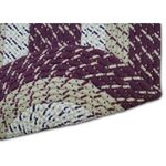 Better Trends Country Braid Collection 3 Piece Set Durable & Stain Resistant Reversible Indoor Oval Area Rug 100% Polypropylene in Vibrant Colors, 20"x30"/20"x30"/36"x60", Burgundy Stripe