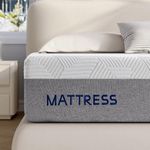 Molblly Double Mattress Memory Foam Double Bed Mattress Breathable Mattress with Soft Fabric Fire Mattress,Pressure & Back Pain Relief,Double Bed Mattress(135x190x25cm)