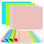 SOSMAR 4 Pack Silicone Mats for Crafts, A3 Large Silicone Sheet for Crafts Resin, Jewellery Multi-Purpose Protective Mat Silicone Painting Mats for Worktops, 40cm x 30cm