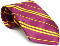 Skeleteen Maroon And Gold Tie - Wizard Costume Accessories Dress Up Ties - 1 Piece