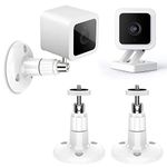 2 Pack Wall Mount for Wyze Cam Pan v3/Wyze Cam Pan V2/Wyze Cam v3/Wyze Cam Outdoor/ Wyze Cam Pan Wall Mount, Adjustable Indoor and Outdoor 360 Degree Swivel Ceiling Mount Bracket for Wyze Cam V3, for Wyze Cam Pan and Other Security Camera (2 Pack)