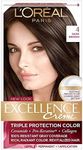 L'Oreal Paris Excellence Creme Permanent Hair Color, 4 1 Count, Dark Brown