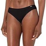 Le Mystere Women's Infinite Comfort Bikini Panty Style Underwear, Black, L/XL