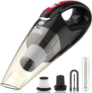 kitsky Handheld Vacuum, Powerful Cordless Handheld Vacuum - Cordless & Powerful, 15000PA Suction, Advanced Brushless Motor, Extended Life Battery, Quiet, HEPA Filter