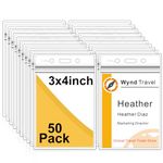 Fushing Pack of 50 Clear Plastic Vertical Badge Holders, Name Tag Holders, Card Holders (L)