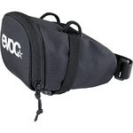 EVOC SEAT BAG saddle bag for compact storage under the seat; under seat bicycle bag (0.5l capacity, lightweight, quick assembly thanks to buckle, reflective logo), Black