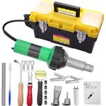 Yabumak Hot Air Gun 1600W Plastic Welder Tool 20℃- 600℃ Floor Welder Variable Temperature Control 21 Pieces Hot Air Gun Kit Handheld Plastic Welder DIY Stripping Paint,Shrinking PVC,Home Improvemen