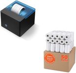 MUNBYN Thermal Printer for Mixed Denomination Money Counter Machine and 2 1/4" x 50' Thermal Paper (50 Rolls)