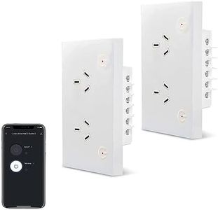 Smart Wall Outlet Socket 16A Plug Charger Smart Power Point GPO Voice Control Compatible with Alexa & Google Assistant, Timer Schedule, No Hub Required SAA Certified Overload Protection (2 Packs)