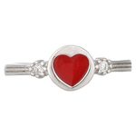 Ananth Jewels 0.925 Bis Hallmark Collection Sterling Silver and Cubic Zirconia Ring for Women (Red)