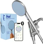 hai Smart Shower Head, Bluetooth Handheld Water Saving Showerhead with Adjustable High Pressure to Spa-Like Mist, Stainless Steel, Easy Installation, Customizable LED Lights, Surf, 2.5 GPM