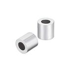 uxcell Aluminum Wire Rope Stop Sleeve Round Cable Ferrule Loop for 1/8" Wire Rope Pack of 100