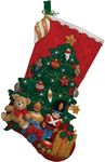 Bucilla 18-Inch Christmas Stocking Felt Applique Kit, 86303 Under The Tree