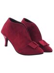 Shoetopia Women's Suede Pumps Cherry