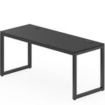 SHW Commercial-Grade Computer Desk Home Office Table, Black, 55-Inch