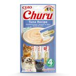 Ciao Churu Sticks by INABA Cat Treat - Tuna Flavour (4 x 14g) / Soft & Creamy Cat Treat, Delicious & Healthy Snack, Squeezable Purée Food Topper, Pill Assist, Natural, Grain Free