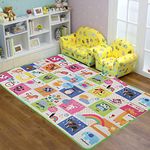 Kuber Industries Memory Foam Reversible Waterproof Kid s Crawling Play Mat - Multicolour