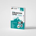 Print Digits Sublimation paper 100 Sheets for Sublimation Printer to print Tshirts, Mugs, Cusions, Mobile Covers