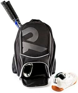 Raquex Sports Rucksack - for 2 Squash & Badminton Racquets or 1 Tennis Racquet. Backpack for Rackets + Shoes + Laptop + Water Bottle