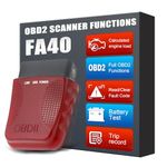 Wireless OBD2 Scanner Car Diagnostic Scan Tool, OBDII Adapter Used for Vehicle Error Test Motor Indicator Light OBD2 Bluetooth Scanner Reader and Application for iPhone iOS Android (Charm Red)