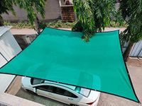 TRINQET Sun Shade Sail Rectangle 90% UV Block Canopy for Patio Backyard Lawn Garden Outdoor Activities UV Rays Blockage Cloths with Border & Eyelets/Multipurpose Shade Net/Agro Net/ 75% Green_5x5mt