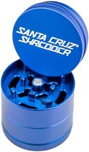 Santa Cruz Shredder Metal Herb Grinder Knurled Top for Stronger Grip 3 Piece Small 1.7" (Blue)