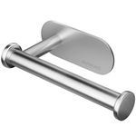 Ahyanz Toilet Roll Holder Wall Mounted 3M self adhesive, Contemporary Design SUS 304 Stainless Steel Brushed Chrome Silver Tissue Paper Holder Rustproof Waterproof for Bathroom & Kitchen - No Drilling