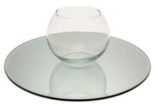 Decor Essentials ROUND-SQUARE-20-25-30-or-40CM-MIRROR-PLATES-WEDDING-TABLE-CENTREPIECES (20 cm Round)