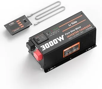 LiTime 3000W Pure Sine Wave Inverter Charger, 12V DC to 120V AC Inverter w/LCD Remote Panel, 5A to 45A Adjustable Charging Current, Surge 9000W Inverter for UPS, RV, Home, Boat