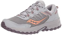 Saucony Women's Versafoam Excursion Tr13 Walking Shoe, Grey/Purple/Coral, 7.5