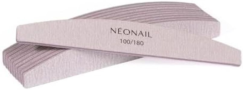 NEONAIL Set de Limas de Uñas Gris Barco 100/180 10 Piezas - Lima uñas - Lima de Uñas - Limas - Lima Pulidora Uñas - Nail File