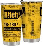 ATHAND Funny 1R 1807 Tumbler, Caterpillar Lover Gifts, 20 OZ Stainless Steel Insulated Tumbler, Gifts for Friend,Women,Mom