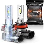 SEALIGHT H16 H11 H8 Fog Lights, 10000 LM 6500 K Cool White Fog lamp Lights or Daytime Running Lamp, Pack of 2