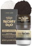 I DEW CARE Dry Shampoo Powder - Tap Secret Original & Dark Brown Duo | With Betaine, Black Ginseng, Non-aerosol, Benzene-free, Mattifying, Travel Size, Dry Scalp Shampoo, Root Touch Up, 0.24 oz. x 2EA